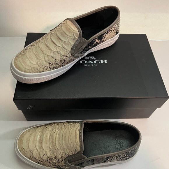 Coach Chrissy Snake Embossed Sneaker Size 5.5 - Picture 5 of 5